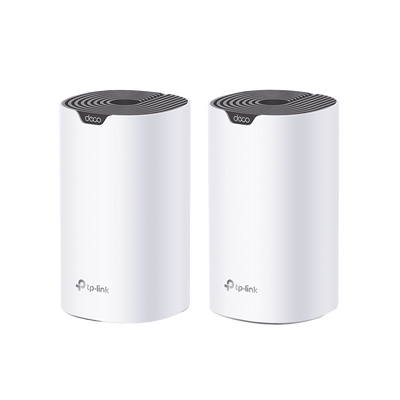 Kit 2 Routers Inalámbricos MESH Interior para Hogar / Doble Banda Wi-Fi 5 AC1900 Mbps / 3 Puerto Gigabit WAN/LAN / 3 Antenas Internas / Administración Mediante la App Deco (iOS, Android) 