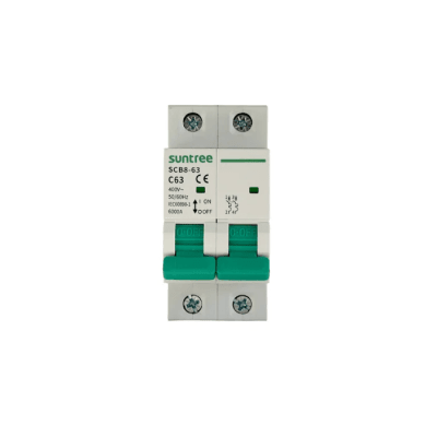 Protección Térmica/ Interruptor 2P, 40 A,  Corriente Alterna 400Vca para Aplicación Fotovoltaica Montaje Riel DIN