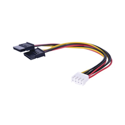 Cable Doble de Corriente SATA / Compatible con DVR麓s epcom y HIKVISION / 15 cm de Longitud