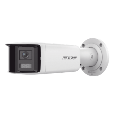[FlexVu] [PROTECCIÓN ACTIVA] Bala IP 4 Megapixel / 2 Lentes de Lente 2.8 mm (Imagen Panorámica 180°) / 40 mts IR / Exterior IP67 / Luz Intermitente y Alerta de Audio / Audio Bidireccional / ACUSENSE / WDR 120 dB / Micro SD