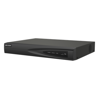 NVR 8 Megapixel (4K) (Compatible con Cámaras ACUSENSE) / 8 canales IP / 8 Puertos PoE+ / 1 Bahía de Disco Duro / Salida de Vídeo en 4K / 300 Metros PoE Modo Extendido