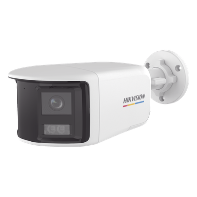 [ColorVu + Panoramica + Dual Light] Bala TURBOHD 3K (5 Megapixel) / Micrófono Integrado / Visión 180° / Imagen a Color 24/7 / 40 mts Luz Blanca + 40 mts IR / Exterior IP67 / WDR 