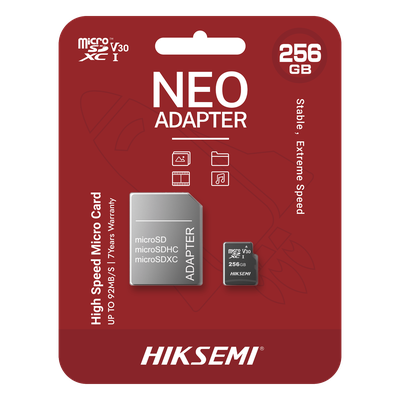 Memoria microSD con Adaptador / 256 GB / Clase 10 / NAND TLC / 92 MB/s Lectura / Multipropósito