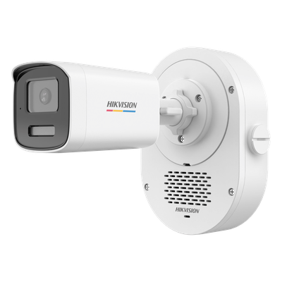 Cámara Bala IP / 4 Megapixel / ColorVu 3.0 / Dual Light 50 m (164 ft) / Audio Bidireccional SoundMax / Luz Estroboscópica Rojo-Azul / AcuSense Lite / IP67 / WDR 120 dB / PoE