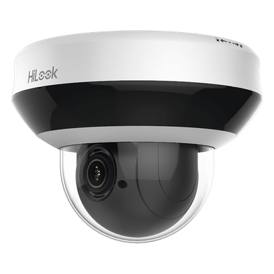 Mini PTZ IP / 2 Megapixel / 4X Zoom Óptico / Audio Bidireccional / IR EXIR 20 m (65.6 ft) / WDR 120 dB / PoE / IK10 / IP66 / Ultra Baja Iluminación