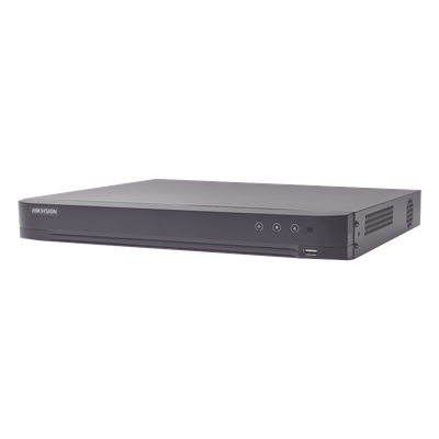 DVR Pentahíbrido / 8 Canales / 4 TURBOHD + 4 IP / 8 Megapixel (4K) / Audio por Coaxitron / Reconocimiento Facial / AcuSense / H.265+ / 1 Bahía HDD