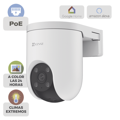 Cámara PT IP / 3 Megapixel / Panorámico 360° / IR 30 m (98.4 ft) / PoE / Audio Bidireccional / IP65
