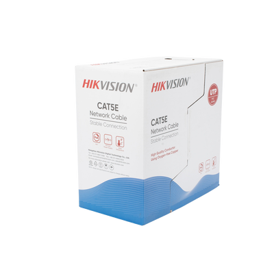 Bobina de Cable UTP 305 Metros / Cat5E (24 AWG) / Color Azul / PVC (CM) / Uso en Interior / 100% Cobre / Aplicaciones de CCTV y Redes de Datos