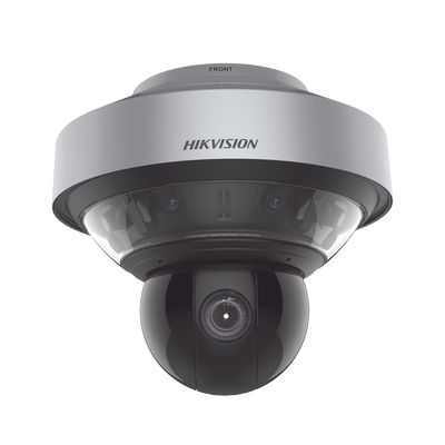 Domo PanoVu series / Vista Panorámica 180° / 4 Lentes de 4 Megapixel + PTZ 4 Megapixel de 40X Zoom / Posicionamiento 3D / IP67 / IK10 / WDR 120 dB / EIS / Autoseguimiento / 250 mts IR / 36 VCD