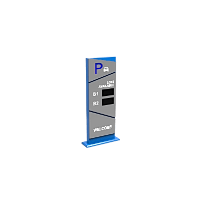 Pantalla Principal de Guía de Estacionamiento / 2 Módulos / Mensaje de Bienvenida / Uso con Aplicación de Guía de Estacionamiento