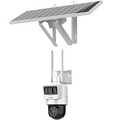 Kit Solar IP All in One / Doble Detección (Radar + PIR) / PT IP 4 Megapixel / Lente 2.8 mm / Panel Solar / Batería de Respaldo de Litio 90Wh (Hasta 2 días) / Conexión 4G / Audio de Dos Vías / Accesorios de Inst. / Direc
