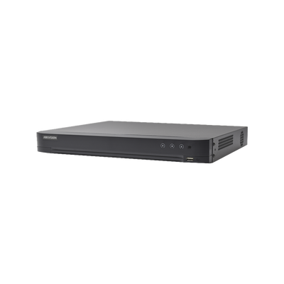 (Audio Bidireccional) DVR 32 Canales TurboHD + 8 Canales IP / 5 Megapixel Lite - 3K Lite / Acusense / Reconocimiento Facial  / Audio por Coaxitron / 2 Bahías de Disco Duro / H.265+ / Salida de Video en Full HD