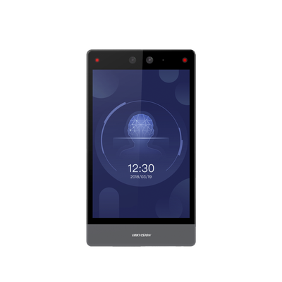 Terminal Facial Min Moe 8" Touch / Delgada y Estética / PoE / 100,000 rostros / Exterior IP65 / Función de Videoportero y Lectura de Códigos QR / Lectura de tarjetas / HIK-IA