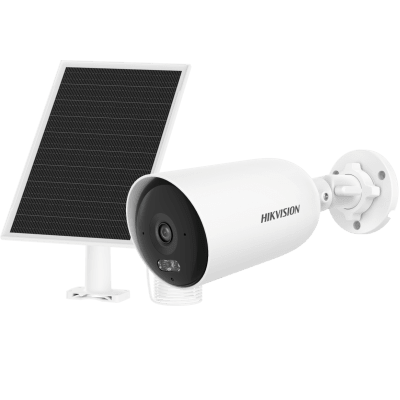 Kit Solar IP All in One / AOV / Bala IP 4 Megapixel / Lente 2.8 mm / Panel Solar + Batería de Respaldo de Litio (9000 mAh) / Conexión 4G / Audio de Dos Vías / IP66 / Micro SD