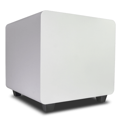 Subwoofer Activo de 10in | Diseño Down-Firing | 300W RMS | Recinto Sellado | Acabado Blanco