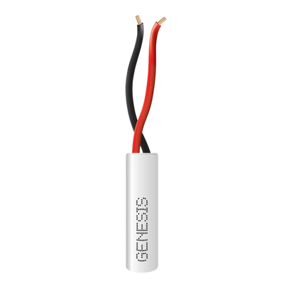 Bobina de 305 Metros (1000 Pies) de Cable / 2 x 22 AWG / Color Blanco / Riser / Para Sistemas de Intrusión y Automatización