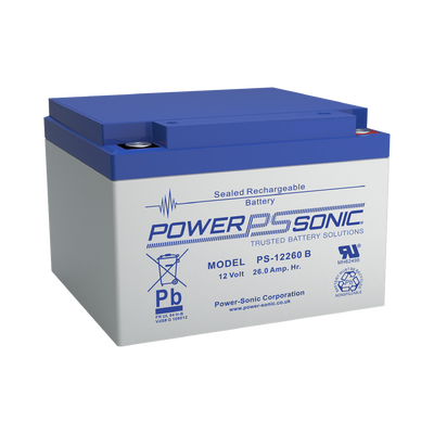 Batería 12V, 26AH, Para Respaldo, Tecnologías AGM/VRLA, 5 Años Vida Útil, Terminales M5, Reconocida UL  