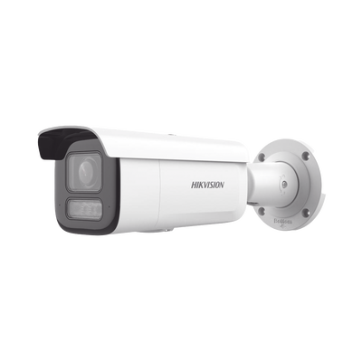 [Dual Light + 2 Micrófonos Integrados]  Bala IP 8 Megapixel (4K) / Lente Motorizado 2.8-12 mm / 60 m Luz Blanca + 60 m IR / AcuSense / Exterior IP67 / IK10 / WDR 120 dB / PoE 802.3at / ONVIF / Alarmas I/O / Micro SD / ACUSEEK