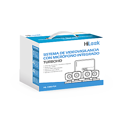 (MICRÓFONO Integrado) Kit TurboHD 1080p Lite / DVR 4 canales / Audio por Coaxitron / 4 Cámaras Bala de Policarbonato con Micrófono Integrado