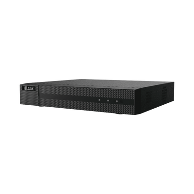 DVR 4 Canales TurboHD + 2 Canales IP / 4 Megapíxel Lite / Audio por Coaxitron / 1 Bahía de Disco Duro / H.265+ / Salida de Video en Full HD 