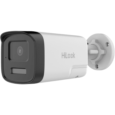[Audio Bidireccional + Dual Light + ColorVu] Bala TURBOHD 3K (5 Megapixel) / Lente 2.8mm / 40 mts IR EXIR + 40 mts Luz Blanca / Micrófono y Bocina Integrado / Exterior  IP67 / Metal / dWDR 