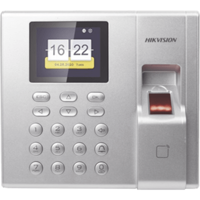 Terminal de Control de Acceso y Asistencia / Huella y Tarjetas EM / 1,000 Usuarios / Hik-Connect P2P / Pantalla LCD 2.4" / iVMS-4200