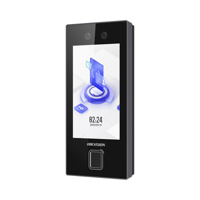 Terminal Facial MinMoe DS-K1T344EBFWX-E1 / Lector de Huellas y Tarjetas PROX EM / 3000 Rostros / 3000 Huellas / Pantalla 4.5" / Hik-Connect Teams / IP65 / PoE WiFi / HIK-IA / SIP