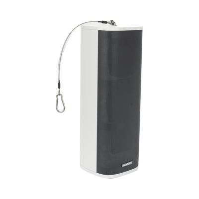 Bocina (Altavoz IP) | Tipo Columna | 60 Watts | No requiere amplificador | Exterior IP66 | Entrada de alarma | Voceo en tiempo real | Calendarización de audios | Micrófono y altavoz integrado