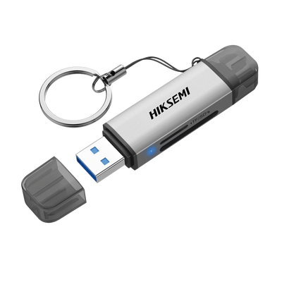 Lector de Tarjetas 2 en 1 / Conector Dual USB-A y USB-C / Soporta SD y Micro SD / 5 Gbps / Aleación de Aluminio
