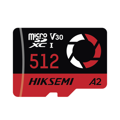 Memoria microSD / 512 GB / 180 MB/s Lectura / 150 MB/s Escritura / V30 U3 A2 / Para Drones y Cámaras de Acción / HIKSEMI CAPTURE E3