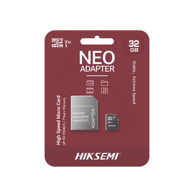 Memoria microSD con Adaptador / 32 GB / Clase 10 / NAND TLC / 92 MB/s Lectura / Multipropósito