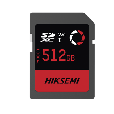 Memoria SD / 512 GB / 180 MB/s Lectura / 150 MB/s Escritura / V30 U3 / Para Drones y Cámaras de Acción / HIKSEMI CAPTURE E30