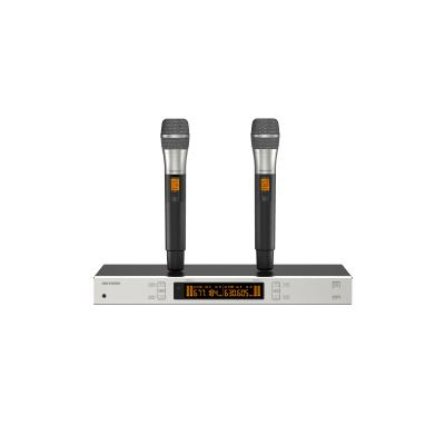 Sistema de Micrófono Inalámbrico UHF / 2 Canales / 2 Micrófonos de Mano / Frecuencia 821-942 MHz / Distancia 100 m / Salida Balanceada y No Balanceada / Sincronización Infrarroja / Recepción True Diversity