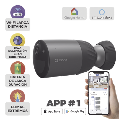 Cámara IP Inalámbrica / 2 Megapixel / Batería Recargable 7800 mAh / Visión Nocturna Color 10 m (32.8 ft) / Wi-Fi 2.4 GHz / IP66 / Audio Bidireccional / Sirena Integrada