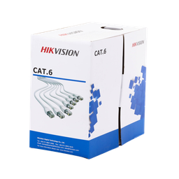 Bobina de Cable de 305 m (1000 ft) Cat 6 / 100% Cobre / Color Blanco / Uso en Interior / PVC