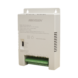 Fuente de Poder Regulada 12 Vcc / 13.5 Vcc / 15 Vcc para 16 Cámaras / 1 Amp por Salida / Voltaje de Entrada 90 - 130 VCA / Soporta 4K / Modo para Largas Distancias