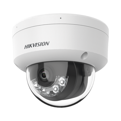[Dual Light] Domo IP 8 Megapixel (4K) / Lente 2.8 mm / 30 mts IR + 30 mts Luz Blanca / Micrófono Integrado / IK08 / ACUSENSE Lite / Exterior IP67 / H.265 / PoE / ONVIF 