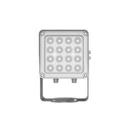 Lampara IR de Luz Continua / 16 Lámparas LED / Distancia Efectiva 16 a 25 metros / Cobertura 40° / Exterior IP66