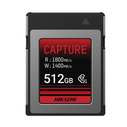 Memoria CFexpress tipo B / Clase 10 de 512 GB / Especializada para Cámaras de Fotografía y Video  / 1800 MB/s Lectura / 1700 MB/s Escritura