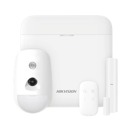 (AX PRO) KIT de Alarma AX PRO con GSM (3G/4G) / Incluye: 1 Hub / 1 Sensor PIR con Cámara / 1 Contacto Magnético / 1 Control Remoto / WiFi / Compatible con Hik-Connect P2P