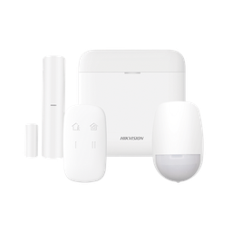 (AX PRO) KIT de Alarma AX PRO / Incluye: 1 Hub con bateria de respaldo / 1 Sensor PIR / 1 Contacto Magnético / 1 Control Remoto / WiFi / Compatible con Hik-Connect P2P