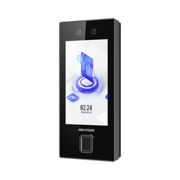 Terminal Facial Min Moe con LECTOR DE HUELLAS y Tarjetas MIFARE / 3000 Rostros / 3000 Huellas / Pantalla 4.5" / Administrable en la Nube con Hik-Connect Teams  / Exterior IP65  / PoE / WiFi / HIK-IA