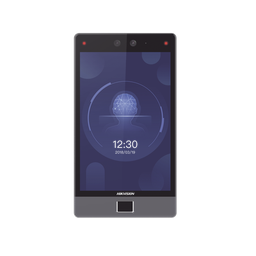 Terminal Facial Min Moe 8" Touch con Lector de Huellas / Delgada y Estética / PoE / 100,000 rostros / Exterior IP65 / Función de Videoportero y Lectura de Códigos QR / Lectura de tarjetas / HIK-IA