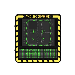 Display LED para Control de Velocidad Exterior / Distancia Visible de 100 m / LED de Alta Luminosidad y Bajo Consumo / Visualización de Velocidad con Código de Colores / IP66 / Conectividad Wi-Fi y Ethernet / Compatible con TCP/IP, HTTP, DHC