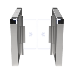 Torniquete Swing PREMIUM / Iluminación LED / 12,000,000 Ciclos MCBF / Incluye Lectores de Tarjeta y Panel de Acceso / 14 Pares de IR / Carril de 90 cms / Compatible con Reconocimiento Facial / Incluye Izquierdo y Derecho