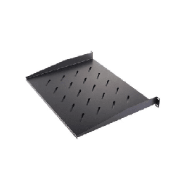 Charola para Soportar Equipos en Rack de 19" / Profundidad de 30 CM / Color Negro / 1 U Rack