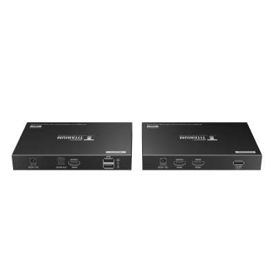 Kit extensor KVM (HDMI y USB) hasta 70 metros | Resolución 4K @ 60 Hz | Cat 6, 6a y 7 | IPCOLOR | CERO LATENCIA | HDR10 | Salida Loop | Puerto S/PDIF | Uso 24/7 | Transmite el Video y Controla tu DVR vía USB a distancia.