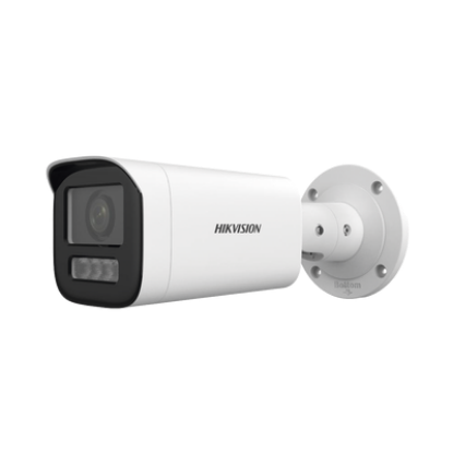 Bala IP 4 Megapíxel / Lente Motorizado 2.8 a 12 mm / Dual Light (50 mts IR + 50 mts Luz Blanca) / ACUSENSE Lite / Microfono Integrado / Exterior IP67 / WDR 120 dB / PoE  / Micro SD