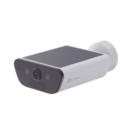 Camara de Bateria con Panel Solar Integrado / 4K Resolucion / WI-FI 6 / Vision Nocturna / Detección Humana y de Vehiculos / Batería de 10400 MAH / IP65 