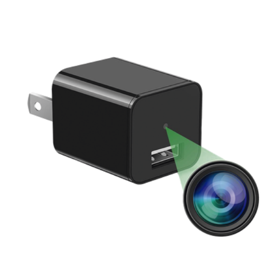 Cámara Oculta en Cargador de Pared (Spyce Camera) / Memoria de 8GB / Resolución 2 Megapixel (1080P) / Grabación Continua o por Movimiento 